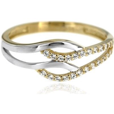 Zlatnictví U Kostela dámský dvoubarevný zlatý prsten 1705 – Hledejceny.cz