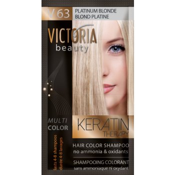 Victoria Beauty Keratin Therapy tónovací šampón na vlasy V 63 Platinum Blonde 4-8 umytí