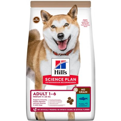 Hill’s Science Plan Adult 1-6 Medium No Grain Tuna 12 kg – Hledejceny.cz