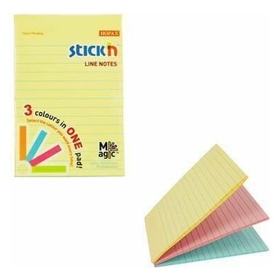 Samolepicí bloček "Magic Pad", mix pastelový barev, linkovaný, 50 x 101 mm, 3x 90 listů, S – Hledejceny.cz
