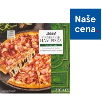 Tesco Stonebaked Ham pizza 320 g – Zboží Mobilmania