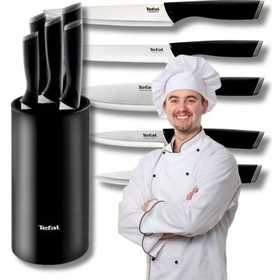 Tefal Sada 5 nožů v bloku Comfort K2216S74 – na chleba loupání a krájení – Zbozi.Blesk.cz