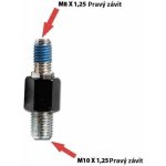 Redukce na zrcátka na motorku, černá, M8 pravý => M10 pravý – Zbozi.Blesk.cz