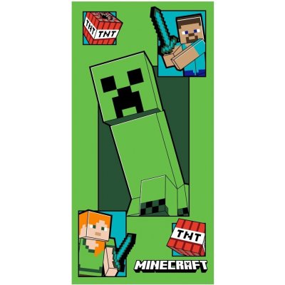 Jerry Fabrics osuška Minecraft Creeper Coming 70 x 140 cm – Zbozi.Blesk.cz