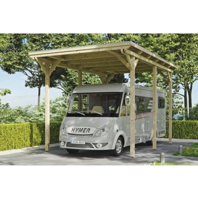 SKAN HOLZ Přístřešek na auto Emsland karavanový 404 x 604 cm přírodní – Sleviste.cz