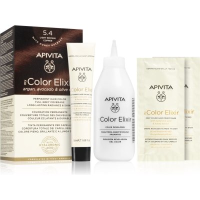 Apivita My Color Elixir barva na vlasy bez amoniaku 5.4 Light Brown Copper