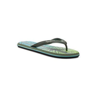 Pepe Jeans Whale Palm Žabky PMS70153 Khaki Green – Zboží Mobilmania