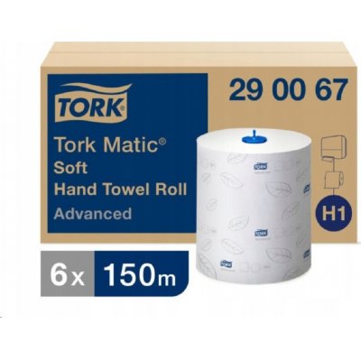 TORK 290067 Advanced papírové ručníky bílé na roli do MATIC BOX 150m (cena za 6 rolí) H1 – HobbyKompas.cz