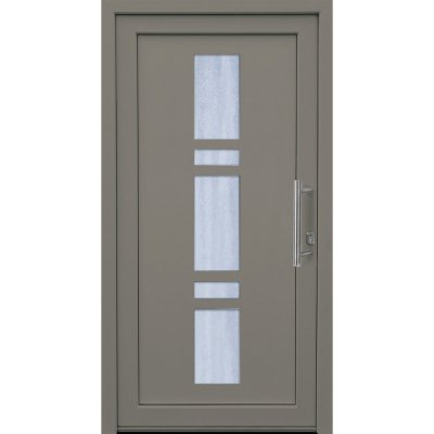 Plastové vchodové dveře K017, 110 cm x 210 cm zavěšení vpravo antracitové/bílé