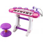 Tomido dětské klávesy s mikrofonem a židličkou růžové – Zboží Mobilmania