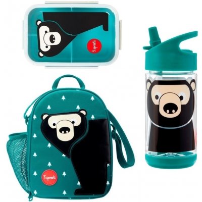 3 Sprouts svačinový set Bear Teal – Sleviste.cz