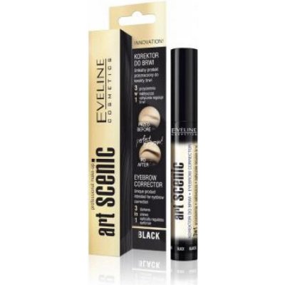 Eveline Art Scenic korektor na obočí 3v1 Black 10 ml – Zbozi.Blesk.cz