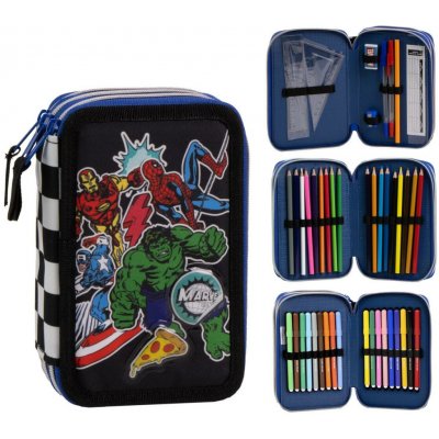 Cerdá třípatrový vybavený černý Avengers – Zboží Dáma