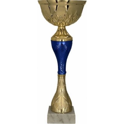 Kovový pohár Zlato-modrý 32 cm 12 cm – Zboží Dáma