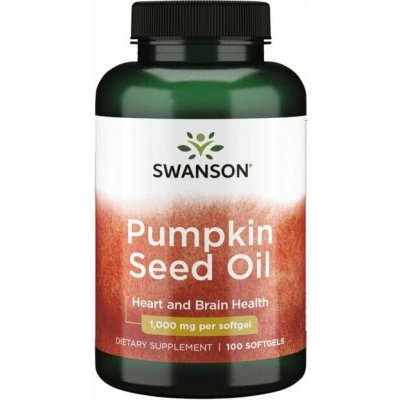 Swanson Pumpkin Seed Oil 1000 mg 100 softgelových kapslí – Hledejceny.cz