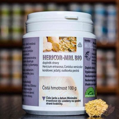 MRL Hericor BIO coriolus + hericiun prášek 100 g