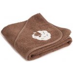 Vlnka Dětská osuška s kapucí hnědá 70 x 70 cm – Zboží Dáma