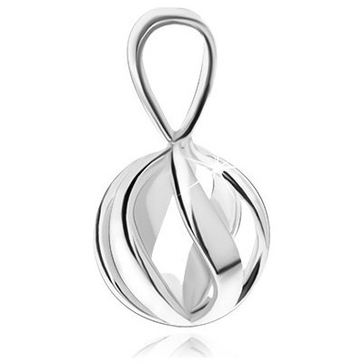 Šperky eshop Přívěsek ze stříbra 925 kulička ze zakroucených proužků V03.25 – Zboží Dáma