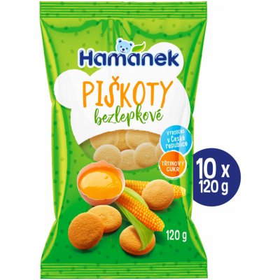Hamánek Piškoty bezlepkové 10 x 120 g – Hledejceny.cz