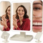 Soulima 26952 Kosmetické zrcátko LED 3x zvětšení 600 mAh krémově bílá – Sleviste.cz