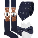 Bubibubi volejbalová sada s kravatou, motýlkem a kšandami tmavomodrá – Hledejceny.cz