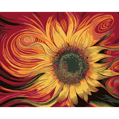 ZUTY Malování podle čísel KVĚT SLUNEČNICE 40 x 50 cm – Zboží Dáma
