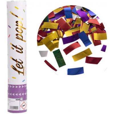 Amscan Konfety vystřelovací proužky barevné lesklé 40 cm – Zboží Dáma