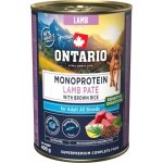 Ontario Adult monoprotein jehněčí pate s hnědou rýží 400 g – Hledejceny.cz