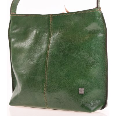 Kubát Kůže dámská kožená kabelka přes rameno Fiala 51862B Zelená – Zboží Mobilmania