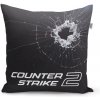 Dekorační polštář Sablio Polštář Counter Strike 2 Průstřel 40x40