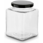 Tadar sklenice zavařovací čtverec Belo víčko TO58 černé 300ml – Zboží Dáma