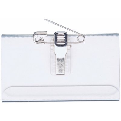 Jmenovka Combi Clip 8101, 54 x 90 mm, čirá, 50 ks – Sleviste.cz