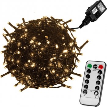 Voltronic 46905 Vánoční LED osvětlení 5 m teple bílá 50 LED zelený kabel