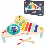 Janod Gioia Dřevěný hudební stolek xylofon buben činely – Sleviste.cz