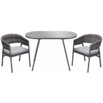 LIVARNO home Sada balkónového nábytku 344818 (3dílná / šedá) – Hledejceny.cz