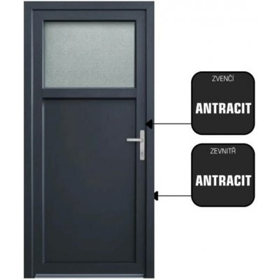 CanDo DRAVA antracit/antracit pravé 98 x 208 cm – Hledejceny.cz
