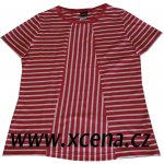Dámská trička s pruhy červené