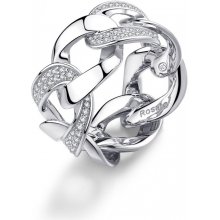 Rosato Výrazný stříbrný prsten se zirkony Eva RZEV38
