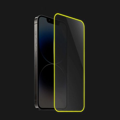 Picasee ochranné tvrzené sklo se svítícím rámečkem pro Apple iPhone 16 Plus - Žlutá P4956 – Zboží Živě