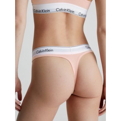 Calvin Klein Dámská tanga Thong Modern Cotton 0000F3786E2NT světle růžová