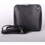 Malá kožená crossbody kabelka no. 55 černá – Zboží Dáma