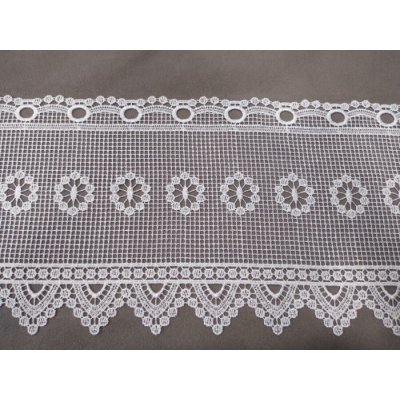 Luxusní vyšívaná záclona GERSTER na vitrážku s kytičkou 263/023/0001 23 cm – Hledejceny.cz