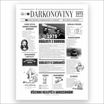 Dárkonoviny z roku 1975 – Zboží Dáma