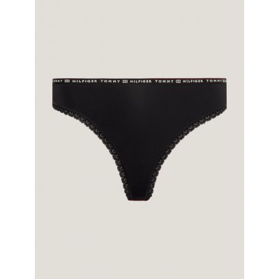 Tommy Hilfiger Dámská tanga 3-PACK FLORAL LACE THONGS UW0UW028240R7 černá – Zbozi.Blesk.cz