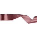 Stuha saténová DARK DUSTY ROSE, 25 mm x 25 m – Zboží Dáma
