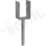 Domax patka sloupku "U" Zn PSU - 101x325x120mm PS100U – Sleviste.cz