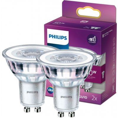 Philips 2x LED halogenová žárovka GU10 PAR16 4,6W = 50W 355 lm 2700K teplá bílá – Hledejceny.cz