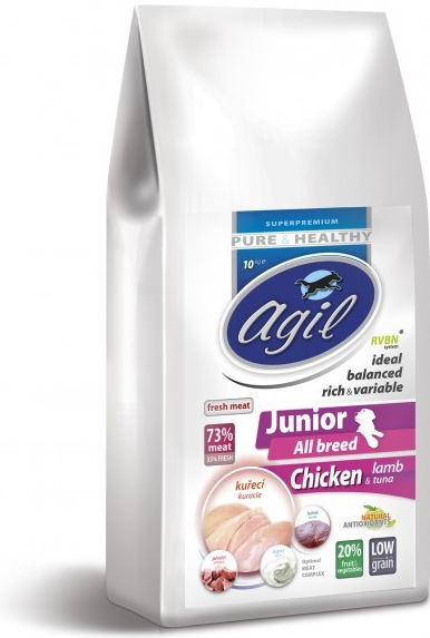 Agil Junior All Breed Chicken & Lamb & Tuna 10 kg