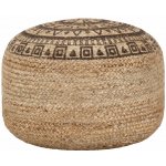 VidaXL Ručně vyrobený sedací puf hnědý 45 x 30 cm juta – Zboží Dáma