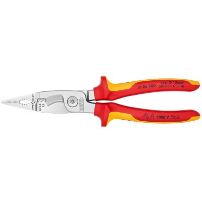 Knipex Elektroinstalační kleště chromované 200 mm - 1386200 – Zbozi.Blesk.cz